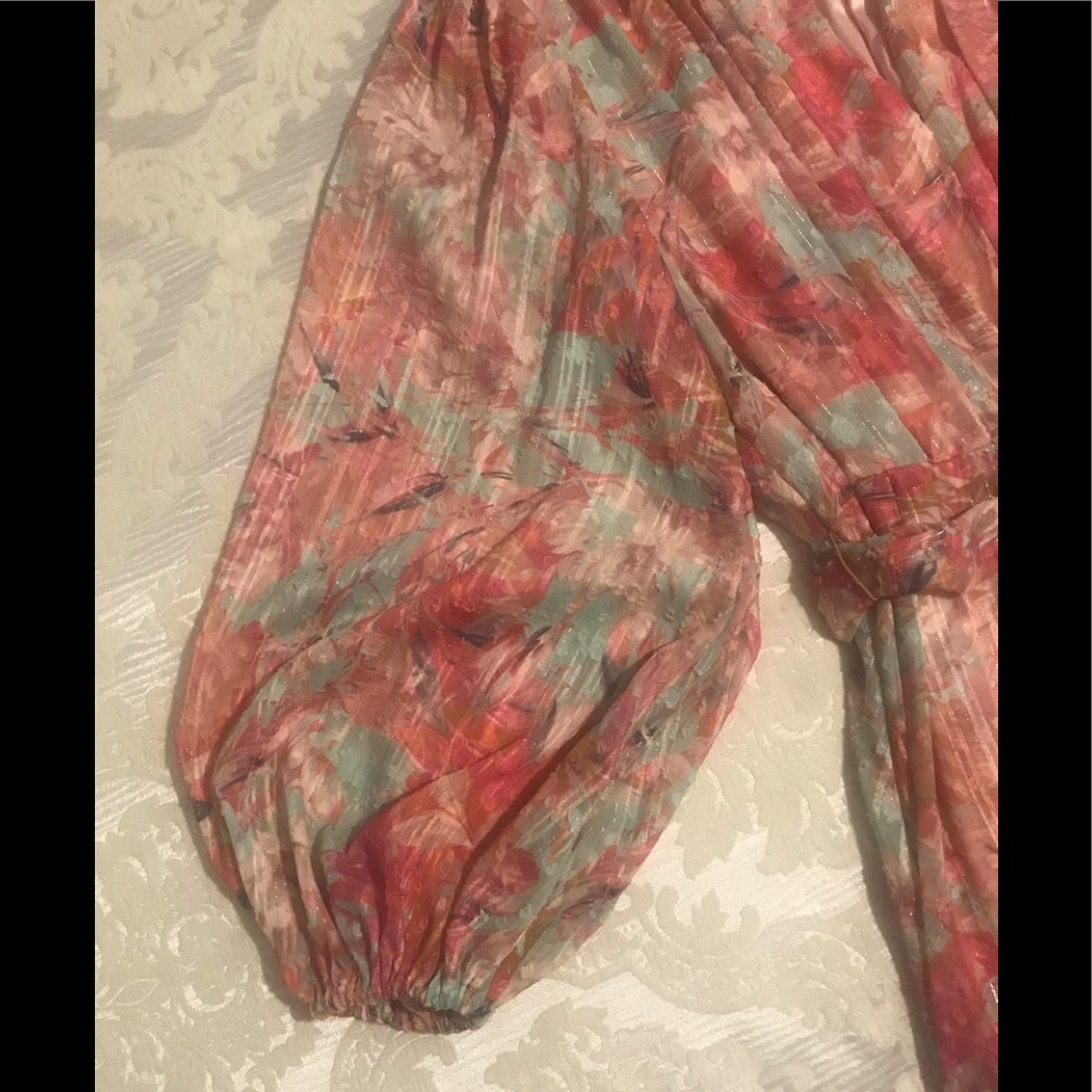 Like new Alex Marie Hayden Tropical Paradise Teal and Pink. Worn a few hours. - Picture 5 of 10
